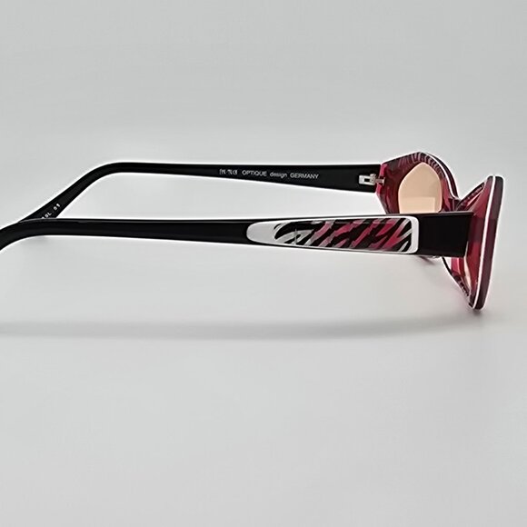 Eye-Tech Optique DC-204 Col. 05 Red Frame Light Orange Lens Cat Eye Sunglasses